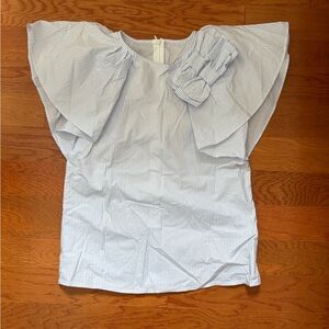 Elegant Blue Striped Women's Top